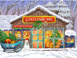 Backdrop - Christmas Toy Shop 10ft x 10ft